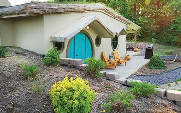 La maison du Hobbit à Rocky Comfort Cabins à Makanda (avec l'aimable autorisation de Rocky Comfort Cabins)