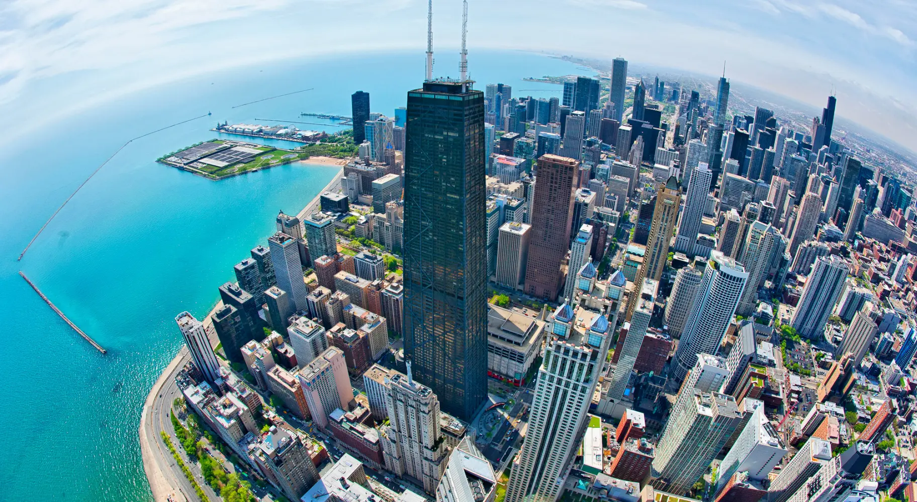 Vue aérienne des gratte-ciel de Chicago Loop. (Bob Stefko)