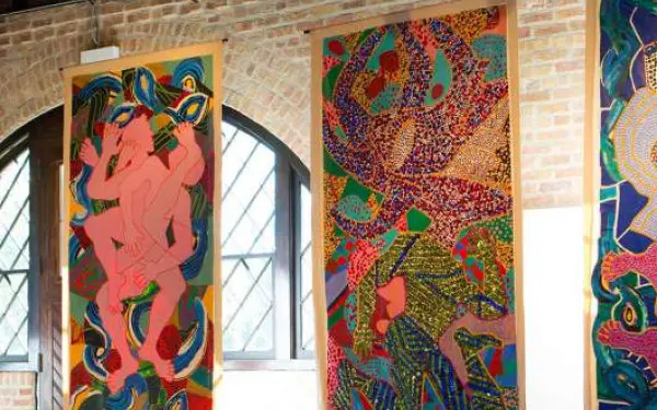 Œuvres d'art accrochées au mur du Musée national des arts et de la culture portoricains