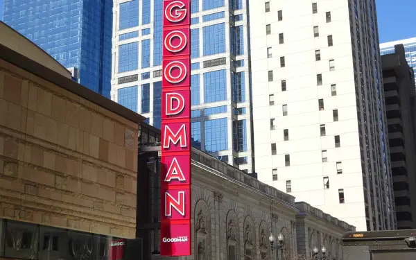 Extérieur du Goodman Theater dans le Loop Theater District de Chicago
