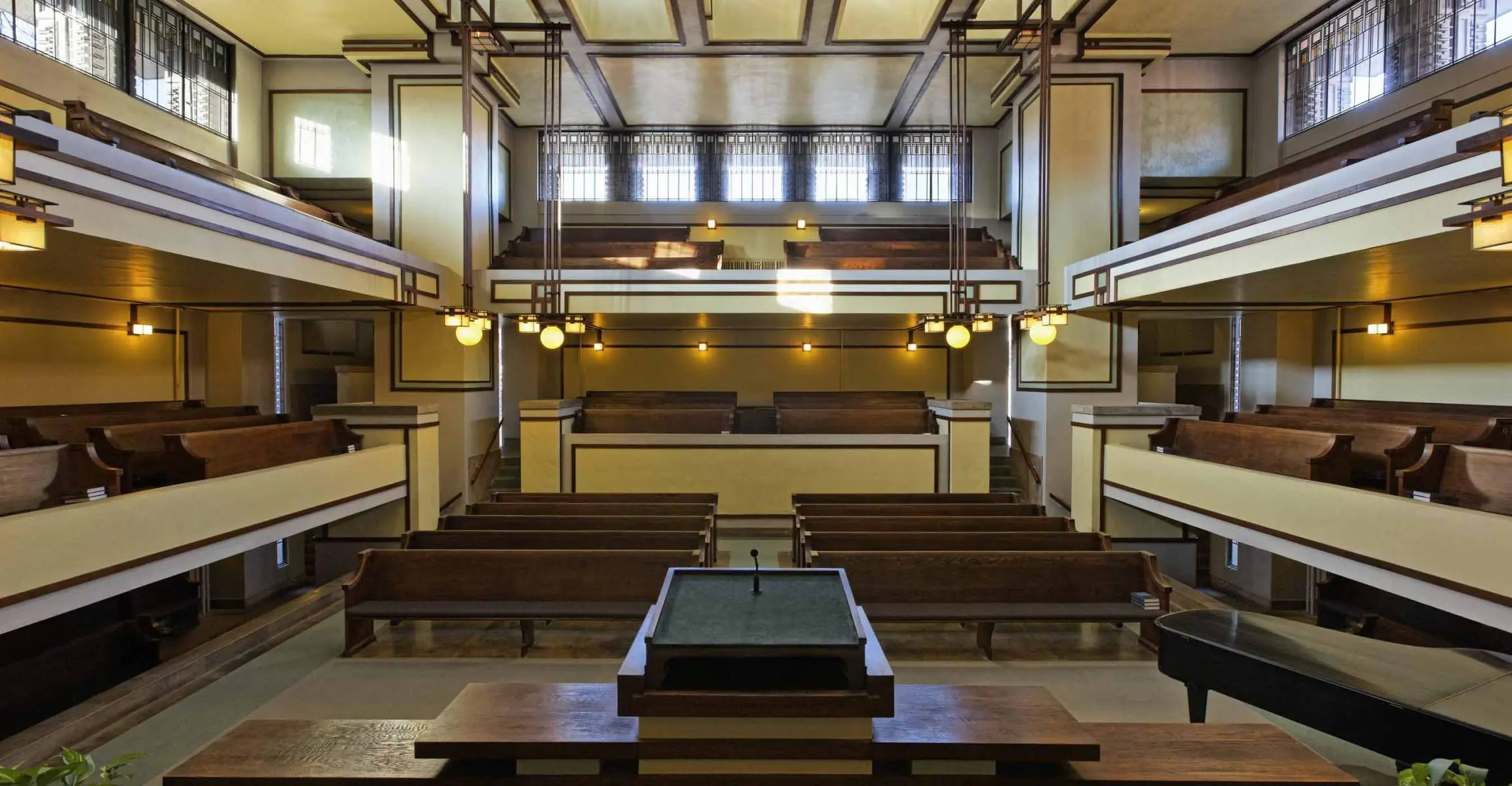 L'intérieur du sanctuaire Unity Temple