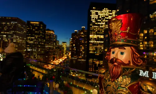 Toit décoré pour Noël