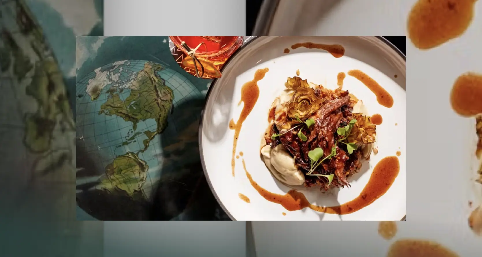 Une assiette dans un restaurant gastronomique