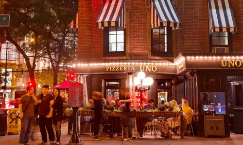 L'extérieur d'un restaurant