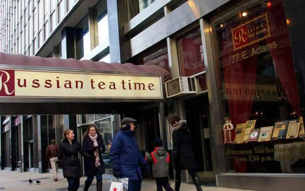 L'extérieur de la boutique Russian Tea Time