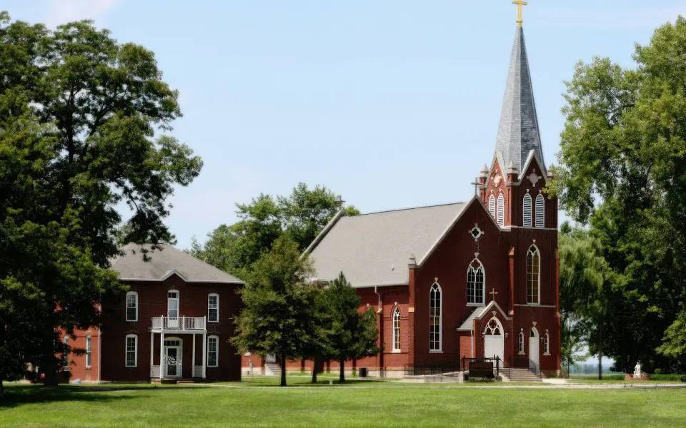 L'église historique de Kaskaskia, dans la première capitale de l'Illinois
