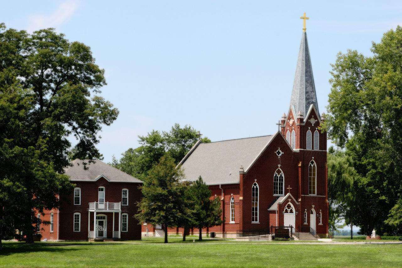 L'église historique de Kaskaskia, dans la première capitale de l'Illinois