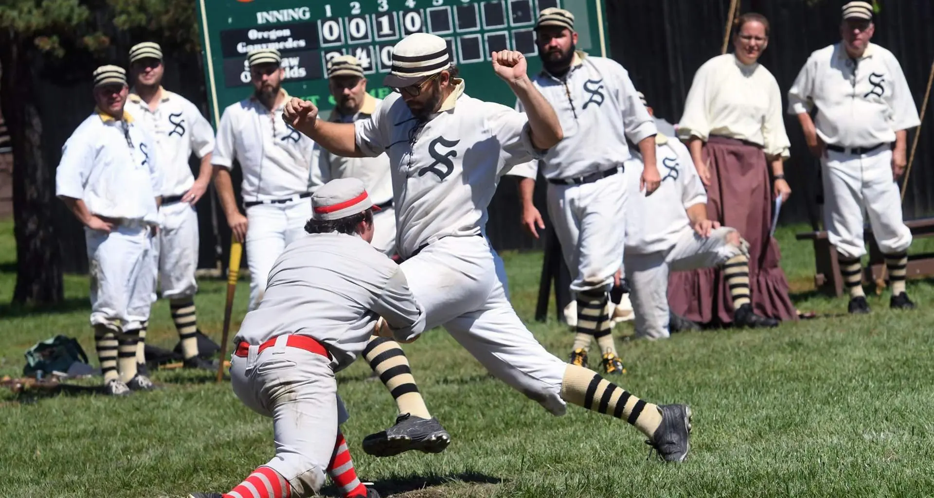 L'équipe de baseball vintage Ganymedes 