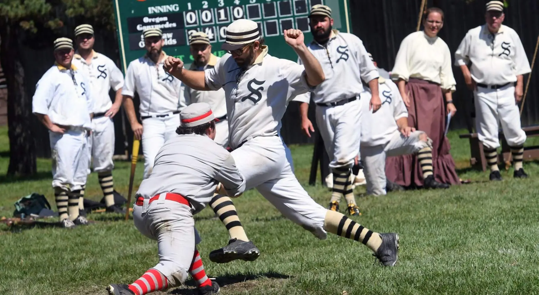 L'équipe de baseball vintage Ganymedes 