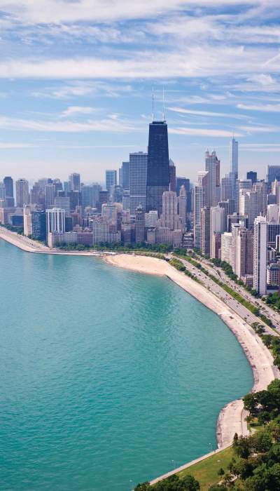 Vue aérienne de Chicago