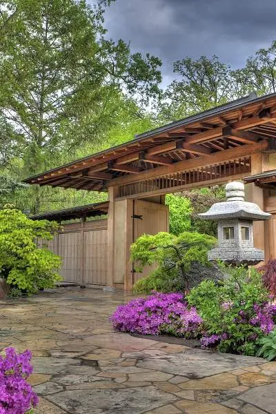 Entrée des jardins japonais d'Anderson.