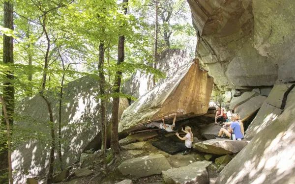 Escaladeurs chutes d'eau