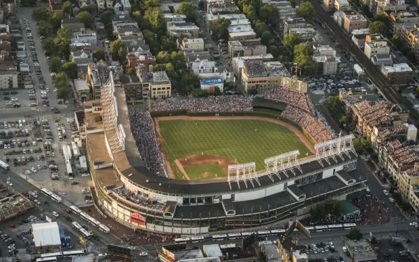 Vue aérienne du Wrigley Field
